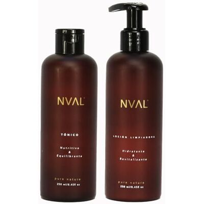 NUAL NVAL Kit nettoyant 250 ml et tonique 250 ml. NUAL NVAL Kit nettoyant 250 ml et tonique 250 ml.