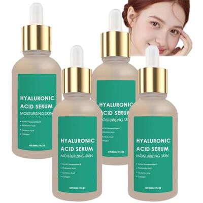 JASUBAI Sérum à l'acide hyaluronique pour le visage avec collagène anti-âge, hydratant, repulpant, éclaircissant, réduit les rides, ridules, augmente l'élasticité, raffermit et resserre (4 pièces) JASUBAI Sérum à l'acide hyaluronique pour le visage avec collagène anti-âge, hydratant, repulpant, éclaircissant, réduit les rides, ridules, augmente l'élasticité, raffermit et resserre (4 pièces)