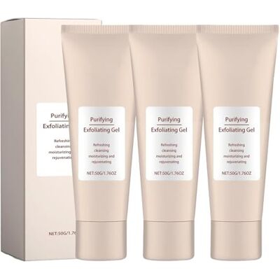 YUNFAX Gel exfoliant nettoyant, exfoliant pour le visage, gel exfoliant doux pour tous les types de peau, nettoyant en profondeur, hydratant avec formule douce, beauté naturelle à révéler (3 pièces) YUNFAX Gel exfoliant nettoyant, exfoliant pour le visage, gel exfoliant doux pour tous les types de peau, nettoyant en profondeur, hydratant avec formule douce, beauté naturelle à révéler (3 pièces)