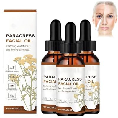 JIAOY Lot de 3 huiles pour le visage au cresson de paracresse, huile essentielle hydratante anti-âge pour réduire les rides, pour une peau rayonnante et uniforme, réduit les ridules JIAOY Lot de 3 huiles pour le visage au cresson de paracresse, huile essentielle hydratante anti-âge pour réduire les rides, pour une peau rayonnante et uniforme, réduit les ridules