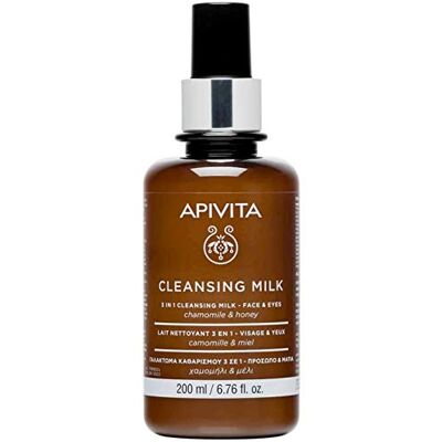 Apivita Lait démaquillant 3-en-1 visage et yeux à la camomille et miel 200ml Apivita Lait démaquillant 3-en-1 visage et yeux à la camomille et miel 200ml