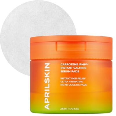 APRILSKIN Carrotene IPMP™ Coussinets de sérum apaisants instantanés Végétalien, sans cruauté envers les animaux Non comédogène APRILSKIN Carrotene IPMP™ Coussinets de sérum apaisants instantanés Végétalien, sans cruauté envers les animaux Non comédogène