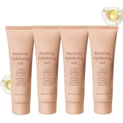 LinBomZony Gel exfoliant nettoyant pour le visage et le corps Enzymes douces Exfoliant visage avec propriétés hydratantes rajeunissantes, nettoyage en profondeur pour la saleté, la peau agréable, pour tous (4 LinBomZony Gel exfoliant nettoyant pour le visage et le corps Enzymes douces Exfoliant visage avec propriétés hydratantes rajeunissantes, nettoyage en profondeur pour la saleté, la peau agréable, pour tous (4