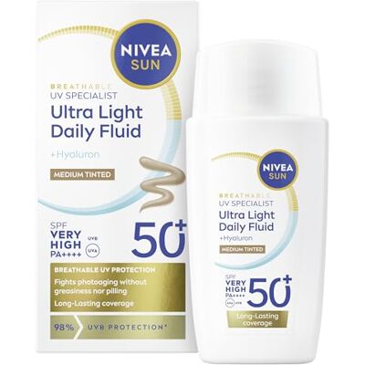 NIVEA Sun SPF 50+ Fluide Visage Teinté - Crème solaire NIVEA Sun SPF 50+ Fluide Visage Teinté - Crème solaire