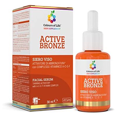 Colours Of Life Skin Supplement ACTIVE BRONZE Serum visage ACTIVATEUR DE BRONZAGE avec A-C-E-F VITAMINE COMPLEXE 30 ml Colours Of Life Skin Supplement ACTIVE BRONZE Serum visage ACTIVATEUR DE BRONZAGE avec A-C-E-F VITAMINE COMPLEXE 30 ml