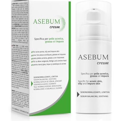 Licofarma Crème Asebum Crème anti-acné Combat Acné, Boutons, Points Noirs Crème Visage pour la Peau Grasse et Acnéique Élimine le Sébum Effet Opacifiant 95% Naturel Licofarma Crème Asebum Crème anti-acné Combat Acné, Boutons, Points Noirs Crème Visage pour la Peau Grasse et Acnéique Élimine le Sébum Effet Opacifiant 95% Naturel