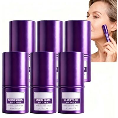 XUSHAOLUN Baume repulpant au calcium, baume multi-collagène, crème multi-volume de calcium, crème hydratante pour le visage et le cou, bâton de collagène raffermissant pour le visage (6 pièces) XUSHAOLUN Baume repulpant au calcium, baume multi-collagène, crème multi-volume de calcium, crème hydratante pour le visage et le cou, bâton de collagène raffermissant pour le visage (6 pièces)