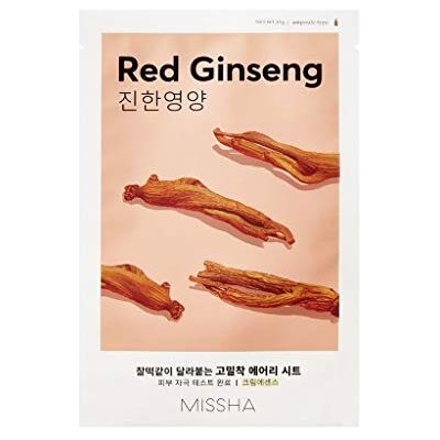 MISSHA Red Red Ginseng Sheet Mask Anti-âge, éclaircissant, hydratant, masque en tissu régénérant cosmétique coréen kbeauty set 4 pièces MISSHA Red Red Ginseng Sheet Mask Anti-âge, éclaircissant, hydratant, masque en tissu régénérant cosmétique coréen kbeauty set 4 pièces