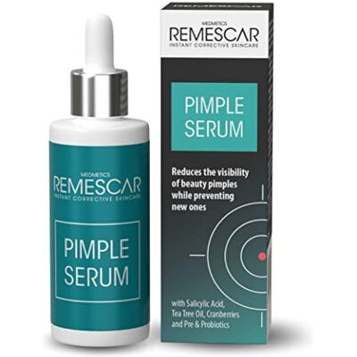 Remescar Sérum Visage à Boutons 30ml – Réduit la Visibilité des Boutons – Serum Anti Points Noirs Imperfections Acide Salicylique Serum Anti Boutons Contre Lacné Impuretés et Peau Grasse Remescar Sérum Visage à Boutons 30ml – Réduit la Visibilité des Boutons – Serum Anti Points Noirs Imperfections Acide Salicylique Serum Anti Boutons Contre Lacné Impuretés et Peau Grasse