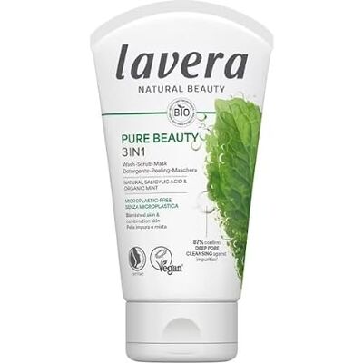 lavera Pure Beauty Masque exfoliant 3 en 1 Nettoyage en profondeur des pores Contre les impuretés Réduit les points noirs Végétalien Cosmétique naturel lavera Pure Beauty Masque exfoliant 3 en 1 Nettoyage en profondeur des pores Contre les impuretés Réduit les points noirs Végétalien Cosmétique naturel