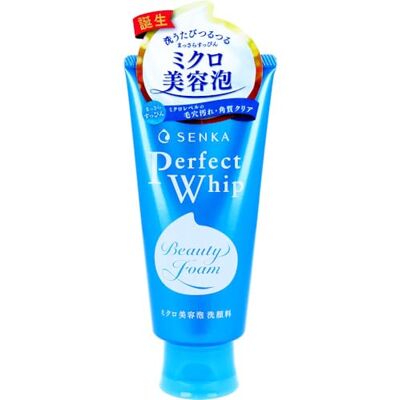 Senka Perfect Whip 120g, Mousse Nettoyante Hydratante Visage, Enrichie en Soie et Acide Hyaluronique, Fabriqué au Japon Senka Perfect Whip 120g, Mousse Nettoyante Hydratante Visage, Enrichie en Soie et Acide Hyaluronique, Fabriqué au Japon