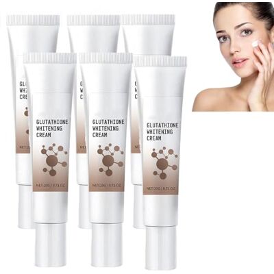 homomdy Glutathione Lot de 6 crèmes éclaircissantes pour le visage Glutathione Crème éclaircissante pour le visage Contre les rides et les taches brunes homomdy Glutathione Lot de 6 crèmes éclaircissantes pour le visage Glutathione Crème éclaircissante pour le visage Contre les rides et les taches brunes