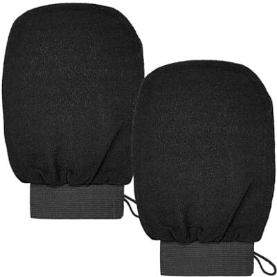 poraceous 2 pièces Gant Exfoliant Corps, Gant Gommage Corps avec Lanière, Exfoliating Gloves, Gants Exfoliants Style Coréen, Gants Crine pour Nettoyage Pores Visage, Enlever la Sale de la Peau (Noir) poraceous 2 pièces Gant Exfoliant Corps, Gant Gommage Corps avec Lanière, Exfoliating Gloves, Gants Exfoliants Style Coréen, Gants Crine pour Nettoyage Pores Visage, Enlever la Sale de la Peau (Noir)