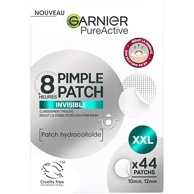 Garnier Lot de 44 patchs en hydrocolloïde 8H Lisse la visibilité des boutons en 8 heures XXL Garnier Lot de 44 patchs en hydrocolloïde 8H Lisse la visibilité des boutons en 8 heures XXL