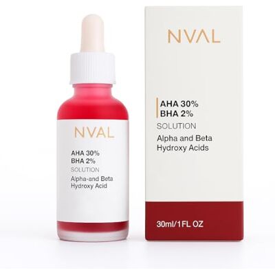 NUAL NVAL Solution exfoliante pour le visage, AHA 30 % BHA 2 %, acides hydroxy alpha et bêta, 30 ml NUAL NVAL Solution exfoliante pour le visage, AHA 30 % BHA 2 %, acides hydroxy alpha et bêta, 30 ml