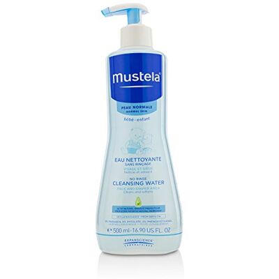 Mustela Eau nettoyante sans rinçage (zone du visage et des couches) – Pour peaux normales 500 ml Mustela Eau nettoyante sans rinçage (zone du visage et des couches) – Pour peaux normales 500 ml