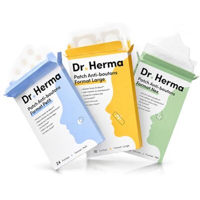 Dr. Herma Lot de 3 patchs anti-boutons Patchs hydrocolloïdes contre les imperfections de la peau Avec acide salicylique et huile d'arbre à thé Format anti-acné 24 petits, 10 grands et 10 Dr. Herma Lot de 3 patchs anti-boutons Patchs hydrocolloïdes contre les imperfections de la peau Avec acide salicylique et huile d'arbre à thé Format anti-acné 24 petits, 10 grands et 10