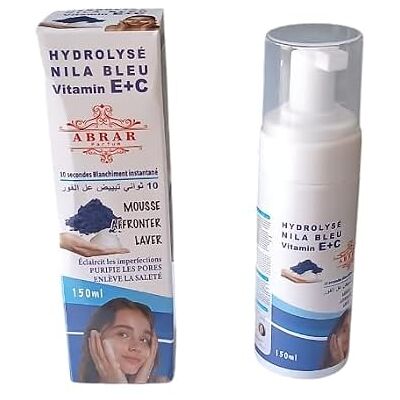 VITALIA Mousse Nettoyante Hydrolysée au Nila Bleu Éclaircissante et Purifiante 150 ml Soin Naturel Visage pour Teint Lumineux VITALIA Mousse Nettoyante Hydrolysée au Nila Bleu Éclaircissante et Purifiante 150 ml Soin Naturel Visage pour Teint Lumineux