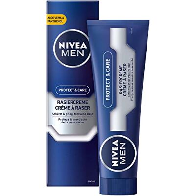 NIVEA MEN Protect & Care Lot de 6 crèmes à raser (6 x 100 ml), avec mousse crémeuse pour un rasage en douceur, crème à raser douce pour la peau pour homme NIVEA MEN Protect & Care Lot de 6 crèmes à raser (6 x 100 ml), avec mousse crémeuse pour un rasage en douceur, crème à raser douce pour la peau pour homme