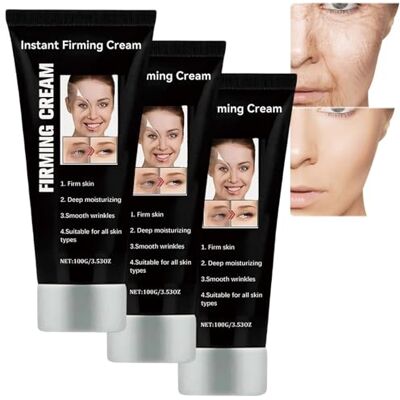JASUBAI Lot de 3 crèmes raffermissantes instantanées pour le visage et le cou, raffermissement et lifting de la peau flasque, réduction des poches et des ridules avec du rétinol, crème anti-rides, crème JASUBAI Lot de 3 crèmes raffermissantes instantanées pour le visage et le cou, raffermissement et lifting de la peau flasque, réduction des poches et des ridules avec du rétinol, crème anti-rides, crème