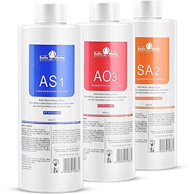 ADrivWell Aqua Peeling Solution AS1 SA2 AO3 facial Skin Care Dermabrasion facial Serum Cleaning Liquid 400ml For HydraFacial aqua peel machine ADrivWell Aqua Peeling Solution AS1 SA2 AO3 facial Skin Care Dermabrasion facial Serum Cleaning Liquid 400ml For HydraFacial aqua peel machine