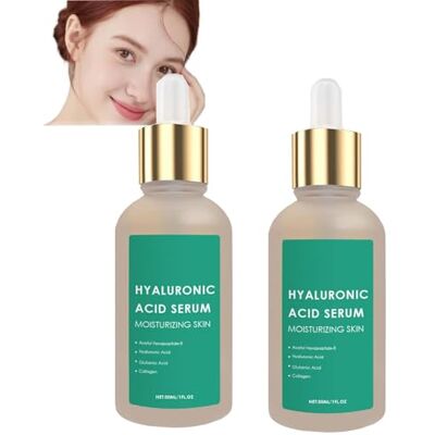 JASUBAI Sérum à l'acide hyaluronique pour le visage avec collagène anti-âge, hydratant, repulpant, éclaircissant, réduit les rides, ridules, augmente l'élasticité, raffermit et resserre (2 pièces) JASUBAI Sérum à l'acide hyaluronique pour le visage avec collagène anti-âge, hydratant, repulpant, éclaircissant, réduit les rides, ridules, augmente l'élasticité, raffermit et resserre (2 pièces)