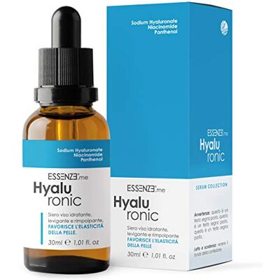 Essenze.me Puro, Elegante Benessere Sérum Visage Acide Hyaluronique Pur Effet Antirides Répulpant Avec Niacinamide + Provitamine B5 Formule Hydratante Concentrée Aussi Pour Contour Yeux Essences Hyaluronic 30 ml Essenze.me Puro, Elegante Benessere Sérum Visage Acide Hyaluronique Pur Effet Antirides Répulpant Avec Niacinamide + Provitamine B5 Formule Hydratante Concentrée Aussi Pour Contour Yeux Essences Hyaluronic 30 ml
