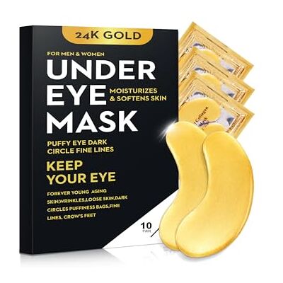 Bukamkom 100 pièces / 50 Paires Masque Yeux En Or 24K Collagène Sous Masques Patchs Pour Les Poches De Cernes, Rafraîchir, Revitaliser, Voyage, Rides, Patchs Oculaires Cadeau De Luxe Pour Femmes & Hommes Bukamkom 100 pièces / 50 Paires Masque Yeux En Or 24K Collagène Sous Masques Patchs Pour Les Poches De Cernes, Rafraîchir, Revitaliser, Voyage, Rides, Patchs Oculaires Cadeau De Luxe Pour Femmes & Hommes