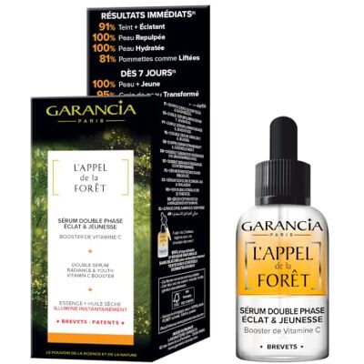 Garancia L'Appel de la Forêt Sérum Double Phase Vitamine C Éclat 30ml Artemisia du Japon, prune de Kakadu et carotte. Booste la vitamine C, éclat du teint et bouclier antioxydant Garancia L'Appel de la Forêt Sérum Double Phase Vitamine C Éclat 30ml Artemisia du Japon, prune de Kakadu et carotte. Booste la vitamine C, éclat du teint et bouclier antioxydant