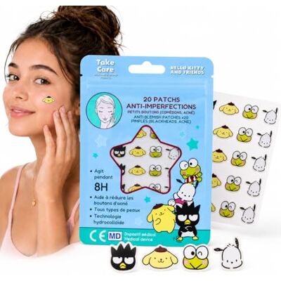 Mevsim Store Hello Kitty Pompompurin Patch Bouton 20 pcs – Anti Bouton Hydrocolloïde Visage Jour Nuit – Absorbe le Sébum, Aide contre Imperfections et Points Noirs – Design Cute Adolescents Adultes Mevsim Store Hello Kitty Pompompurin Patch Bouton 20 pcs – Anti Bouton Hydrocolloïde Visage Jour Nuit – Absorbe le Sébum, Aide contre Imperfections et Points Noirs – Design Cute Adolescents Adultes