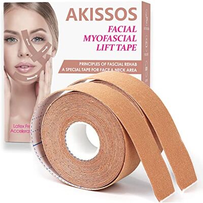 Akissos 2 Volumes Face Tape Face Lift Tape Lift Visage Anti Wrinkle Patches Face Patches Neck Patches Unisex For Firming and Tightening Skin 2.5cm*5m Akissos 2 Volumes Face Tape Face Lift Tape Lift Visage Anti Wrinkle Patches Face Patches Neck Patches Unisex For Firming and Tightening Skin 2.5cm*5m