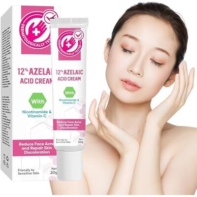 QINGZY Acide Azélaïque Visage, Acide Azélaïque 12%, Crème Visage Anti Acné, Sérum Éclairant, Réduit l'acné et les rougeurs, Soins de la Peau pour Tous les Types de Peau QINGZY Acide Azélaïque Visage, Acide Azélaïque 12%, Crème Visage Anti Acné, Sérum Éclairant, Réduit l'acné et les rougeurs, Soins de la Peau pour Tous les Types de Peau