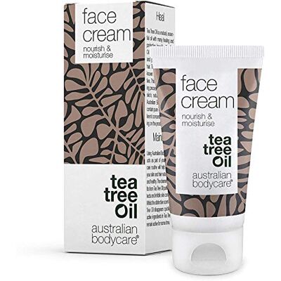 Australian Bodycare Crème pour le visage contre l'acné, les boutons et les points noirs 50 ml – Crème à absorption rapide avec vitamine E et 4-terpinéol naturel, connu à partir d'huile d'arbre à thé Australian Bodycare Crème pour le visage contre l'acné, les boutons et les points noirs 50 ml – Crème à absorption rapide avec vitamine E et 4-terpinéol naturel, connu à partir d'huile d'arbre à thé