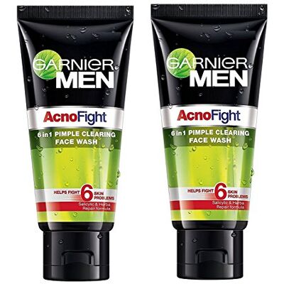 Garnier Acno Fight Lot de 2 nettoyants visage pour homme 100 ml Garnier Acno Fight Lot de 2 nettoyants visage pour homme 100 ml