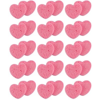 NyxSeat Lot de 30 éponges compressées pour le visage En forme de cœur Lingettes de nettoyage du visage Éponge de nettoyage réutilisable Rose NyxSeat Lot de 30 éponges compressées pour le visage En forme de cœur Lingettes de nettoyage du visage Éponge de nettoyage réutilisable Rose