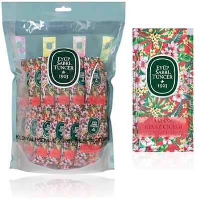 EYÜP SABRİ TUNCER EYÜP SABRI TUNCER Lot de 150 Lingettes Rafraîchissantes, Fleurs de Cerisier Japonaises, Petite Taille 5 x 10 cm EYÜP SABRİ TUNCER EYÜP SABRI TUNCER Lot de 150 Lingettes Rafraîchissantes, Fleurs de Cerisier Japonaises, Petite Taille 5 x 10 cm