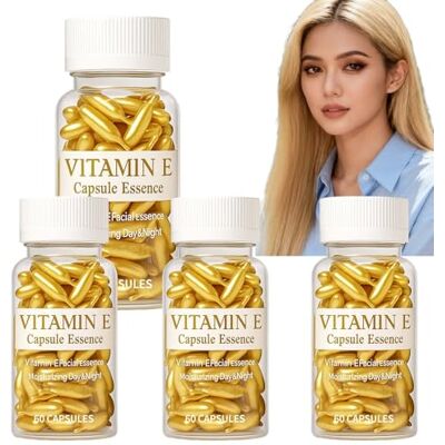 JASUBAI Lot de 60 capsules de vitamine E pour le visage, sérum anti-âge pour une peau éclatante, hydratant, réduit les ridules, les rides, les soins de la peau, 60 capsules JASUBAI Lot de 60 capsules de vitamine E pour le visage, sérum anti-âge pour une peau éclatante, hydratant, réduit les ridules, les rides, les soins de la peau, 60 capsules