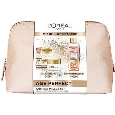 L'Oreal Paris L'Oréal Paris Age Perfect Lot de 2 soins anti-âge comprenant un soin de jour pro-collagène et un tonique rafraîchissant pour le visage L'Oreal Paris L'Oréal Paris Age Perfect Lot de 2 soins anti-âge comprenant un soin de jour pro-collagène et un tonique rafraîchissant pour le visage