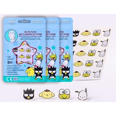 Mevsim Store Hello Kitty Pompompurin Patch Bouton 60 pcs – Anti Bouton Hydrocolloïde Visage Jour Nuit – Absorbe le Sébum, Aide contre Imperfections et Points Noirs – Design Cute Adolescents Adultes Mevsim Store Hello Kitty Pompompurin Patch Bouton 60 pcs – Anti Bouton Hydrocolloïde Visage Jour Nuit – Absorbe le Sébum, Aide contre Imperfections et Points Noirs – Design Cute Adolescents Adultes