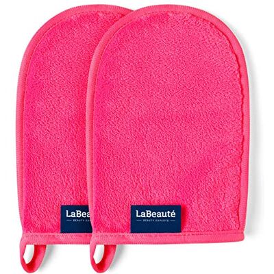 LaBeauté gant de toilette démaquillant (2 pièces) – Démaquillant et nettoyant visage – Lingettes démaquillantes lavables et réutilisables (20 x 13 cm cm, rose) LaBeauté gant de toilette démaquillant (2 pièces) – Démaquillant et nettoyant visage – Lingettes démaquillantes lavables et réutilisables (20 x 13 cm cm, rose)