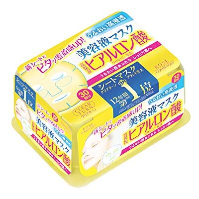 Kose Clear Turn Essence Facial Mask with Hyaluronic Acid 30 masks (japan import) Kose Clear Turn Essence Facial Mask with Hyaluronic Acid 30 masks (japan import)