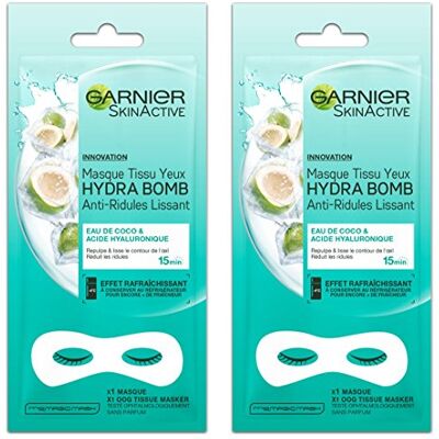 Garnier Skinactive Hydrabomb Lot de 2 masques anti-rayure lissants pour les yeux 6 g Garnier Skinactive Hydrabomb Lot de 2 masques anti-rayure lissants pour les yeux 6 g