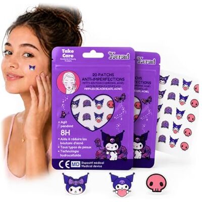 Mevsim Store Kuromi Patch Bouton 40 pcs – Anti Bouton Hydrocolloïde Visage Jour Nuit – Absorbe le Sébum, Aide contre Imperfections et Points Noirs – Design Cute Adolescents Adultes Mevsim Store Kuromi Patch Bouton 40 pcs – Anti Bouton Hydrocolloïde Visage Jour Nuit – Absorbe le Sébum, Aide contre Imperfections et Points Noirs – Design Cute Adolescents Adultes
