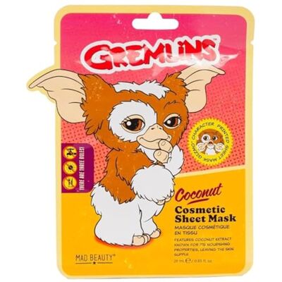 MAD Beauty accentra GREMLINS Masque facial hydratant et apaisant Parfum noix de coco MAD Beauty accentra GREMLINS Masque facial hydratant et apaisant Parfum noix de coco