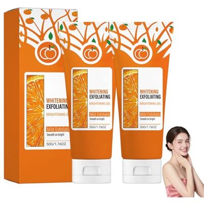 PGUTYUFCH Gel exfoliant éclaircissant, exfoliant nettoyant en profondeur pour le visage et le corps, hydratant et nourrissant, formule apaisante, douce pour une peau souple, rafraîchissant (2 pièces) PGUTYUFCH Gel exfoliant éclaircissant, exfoliant nettoyant en profondeur pour le visage et le corps, hydratant et nourrissant, formule apaisante, douce pour une peau souple, rafraîchissant (2 pièces)