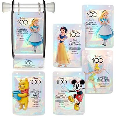 MAD Beauty Collection de masques Disney 100 5 masques imprimés Hydratation à l'acide hyaluronique Parfums de concombre, noix de coco, thé vert, pastèque et pêche, 1 unité (lot de 1) MAD Beauty Collection de masques Disney 100 5 masques imprimés Hydratation à l'acide hyaluronique Parfums de concombre, noix de coco, thé vert, pastèque et pêche, 1 unité (lot de 1)
