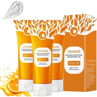 Explcior Orange Enzyme Exfoliating Gel, Gel Exfoliant Purifiant Nettoyant Peeling Doux Pour Le Visage Et Le Corps, Gommage Peau éclatante Efficace à La Formule Orange Bubble(3pcs) Explcior Orange Enzyme Exfoliating Gel, Gel Exfoliant Purifiant Nettoyant Peeling Doux Pour Le Visage Et Le Corps, Gommage Peau éclatante Efficace à La Formule Orange Bubble(3pcs)