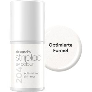 alessandro Striplac Vernis à ongles UV Satin White Shimmer Couvrant et résistant aux rayures jusqu'à 15 jours Application facile Technologie de pelage douce Vegan Blanc 6,5 ml alessandro Striplac Vernis à ongles UV Satin White Shimmer Couvrant et résistant aux rayures jusqu'à 15 jours Application facile Technologie de pelage douce Vegan Blanc 6,5 ml