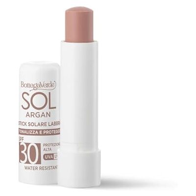 Bottega Verde SOL Argan Stick lèvres tonalise et protège protection haute SPF30 (5 ml) water resistant nude Bottega Verde SOL Argan Stick lèvres tonalise et protège protection haute SPF30 (5 ml) water resistant nude
