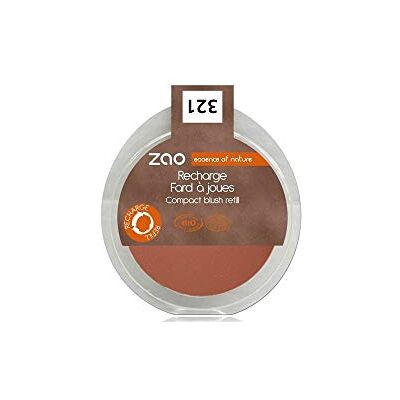 ZAO essence of nature Zao Makeup, Recharge Fard à Joues Compact / 9 Gr Couleur : Brun Orange n°321 ZAO essence of nature Zao Makeup, Recharge Fard à Joues Compact / 9 Gr Couleur : Brun Orange n°321